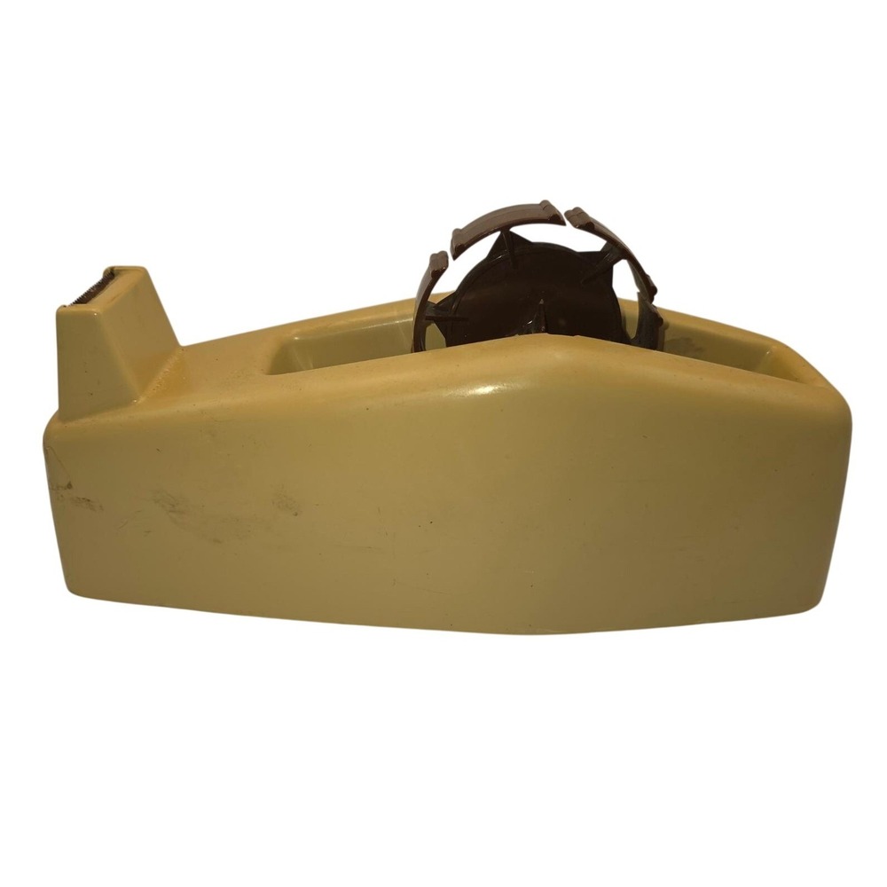 Vintage Scotch 3M C-23 Heavy Duty Tape Dispenser‎ Tan Beige Weighted Model 25100